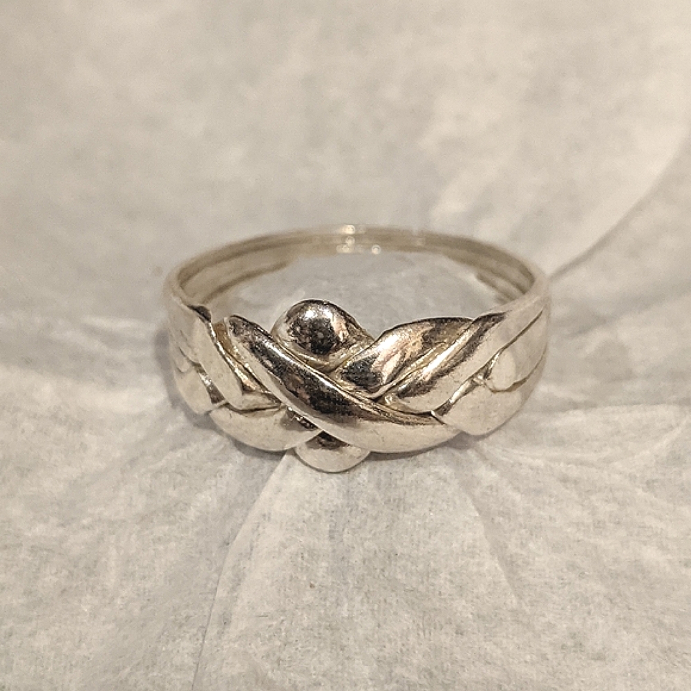 4 Band Puzzle Ring .925 Silver